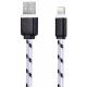 1M Nylon Braided 8 Pin Sync Data Cable