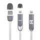 High Quality 2A Micro USB + 8 Pin 2 in 1 Sync Data Charger Electric Cable for iPhone/Android