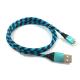 1M Nylon Braid 8PIN Data Charger Usb Cable for Iphone