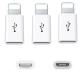 3pcs Micro USB to 8 Pin Adapte for Apple iPhone X/iPhone8/iPhone Plus/7/7 Plus/6 6S