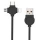 3 in 1 Type-C Micro USB 8 Pin Data Cable