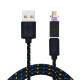 Cwxuan Micro USB Detachable Magnetic Braided Woven Charging Data Cable - (180cm)