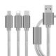 1.2M 3-in-1 Type-C Micro Nylon USB Cable