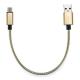 25cm Spring Steel Wire Type-C USB Data Sync Charging Cable