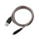 1METER Nylon Micro USB Cable Output 2.4A Fast Charge Wire