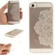 Cover Case for iPhone 5S/SE Half of White Flowers Soft Clear IMD TPU Phone Casing Mobile Smartphone