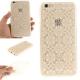 Cover Case for iPhone 6 Plus White Lace Soft Clear IMD TPU Phone Casing Mobile Smartphone