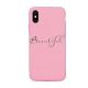 Case for iPhone X Pink Soft TPU English Pattern