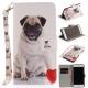 Cover Case for IPhone 6 6S Pug PU+TPU Leather with Stand and Card Slots Magnetic Closure