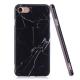 Luxury Marble Stone Pattern Slim Fit Soft Tpu Mobile Phone Case Cover Coque for iPhone 8 - Black