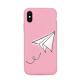 Case for iPhone X Soft TPU Shell Paper Plane Pattern