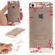 Cover Case for  iPhone 5S/SE Up and Down The Plum Blossom Soft Clear IMD TPU Phone Casing Mobile Smartphone