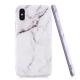 Luxury Marble Stone Pattern Slim Fit Soft Tpu Mobile Phone Case Cover Coque for iPhon X - White Marble