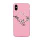 Case for iPhone X Pink Soft TPU Flower Branch Pattern