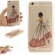 Cover Case for iPhone 6 Plus Hand-Painted Dress Soft Clear IMD TPU Phone Casing Mobile Smartphone