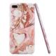 Luxury Marble Stone Pattern Slim Fit Soft Tpu Mobile Phone Case Cover Coque for iPhone 8 Plus  -  PINK