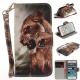 Cover Case for IPhone 5 5S SE A Male Lion PU+TPU Leather with Stand and Card Slots Magnetic Closure