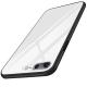 for iPhone 8 Plus Case Crystal Tempered Glass Back TPU Shock Absorption