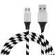 1 M Micro USB Android Dual Color Programming Zebra Charging Data Cable