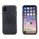 Flexible Soft TPU with Premium PU Leather Layer Skin Case Cover for Apple IPhone X