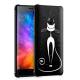 Cartoon Cat Design Ultra Slim TPU Shockproof Black Silicone Soft Back Case for Xiaomi Mi Note 2