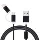 Cwxuan 2-in-1 USB 3.1 Type C / Micro USB to USB 2.0 Data Sync / Charging Cable