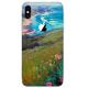 Landscape Painting Multicolor Frosted Surface Back Film for iPhone X