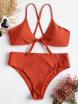 Knot High Cut Cross Bikini