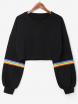 Rainbow Stripes Crop Sweatshirt