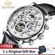 Top Brand Mechanical Watch Luxury Men Business Leather Band Male Watches Clock Gift For Men Wrist Watch Black