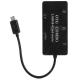 Portable Micro USB OTG Combo 3-Port USB 2.0 HUB + Card Reader