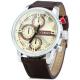 Curren 8170 Male Quartz Watch with Stereo Scale Leather Band