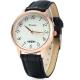 Weesky Golden Case Women Quartz Watch with Date Function Leather Band