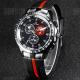 V6 V0258 Male Quartz Watch with Double Scales Rubber Band