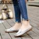 ZUUCEE Fashion Wanita Slide Sepatu Setengah Sandal Pantofel Sepatu (putih)-Intl