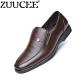 ZUUCEE Pria Bisnis Kasual Kulit Sepatu Kantor Formal Shoes (coklat)-Intl