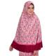 Kerudung Zoya - Bergo Cara Ethnic Flower Magenta-Pink