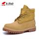 Z. Suo Wanita Fashion LACE UP Work Boot Asli Sepatu Kulit (kuning)-Intl