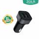 ZOLA Dash Q 30W Quick Charge 3.0 Car Charger - Hitam/Abu-Abu