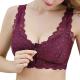 Front Zipper Padded Soft Cotton Sleeping Lace Vest Bra