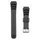 20MM/22MM Black Sport Scuba Diver Rubber Watch Band Strap For Sei ko [20mm]