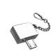 OTG Converter Adapter With Keychain Metal Micro USB Male To USB 2.0 A Female