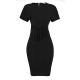 Avery Trumpet Sleeve Pencil Dress - Black