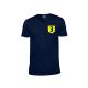 NO.3 Abstract Pocket Print T-shirt - Navy Blue V-neck