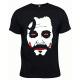 Joker Print Round Neck Tee - Black