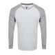 Raglan Longsleeve T-shirt - White/Grey