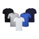 Pack Of 5 Round Neck Plain T-Shirts - Multicolour (1 Unit Per Customer)