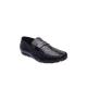 Crown Clip Skin Leather Shoe - Black