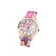 Women Girl Watch Silicone Printed Flower Causal Quartz WristWatches HP