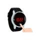 Fashion Waterproof Men LED Touch Screen Day Date Silicone Wrist Watch BK